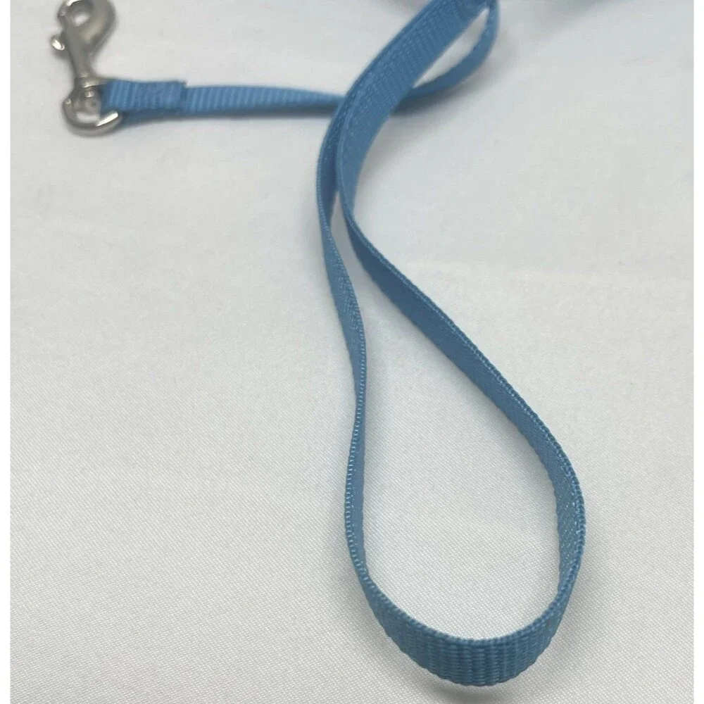 Soft Wrap Adjustable Dog Harness Size XS Blue Matching Lead Leash Adjustable EUC